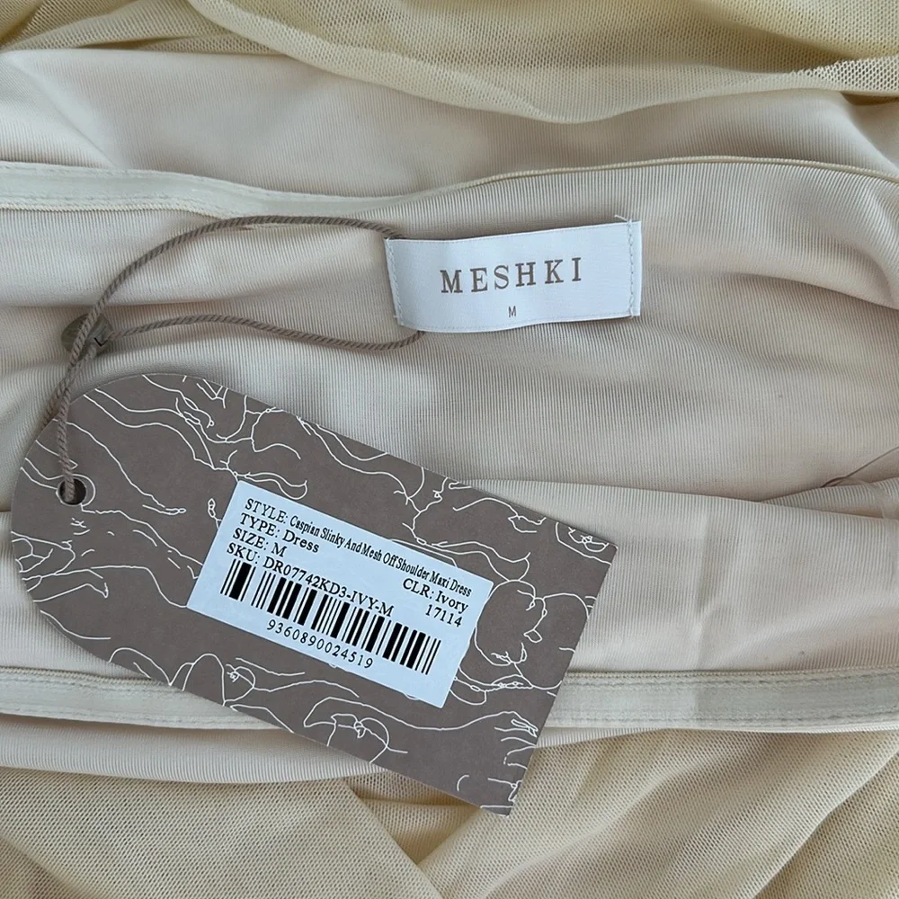 Meshki Cream Strapless Dress - Picture 4 of 4